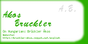 akos bruckler business card